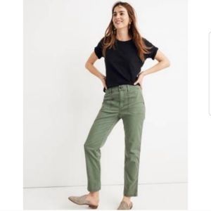 Madewell High Rise Ankle Green Pants Sz 26